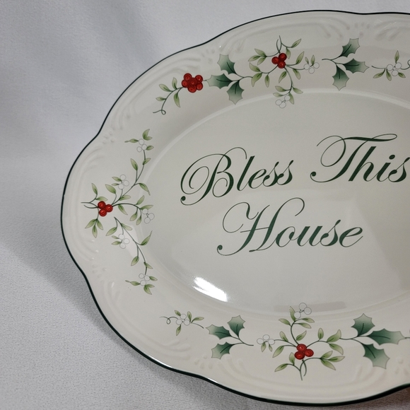 Pfaltzgraff Winterberry Bless This House Plate 5034281 - Picture 11 of 16